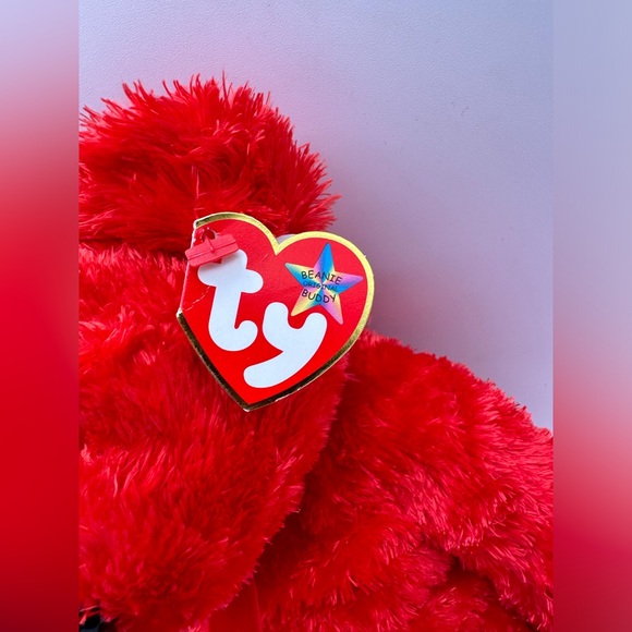 Ty Beanie Baby Buddy, Sizzle the Bear 2001 Retired W/Tags 13" Red Bear (READ) - Picture 4 of 9
